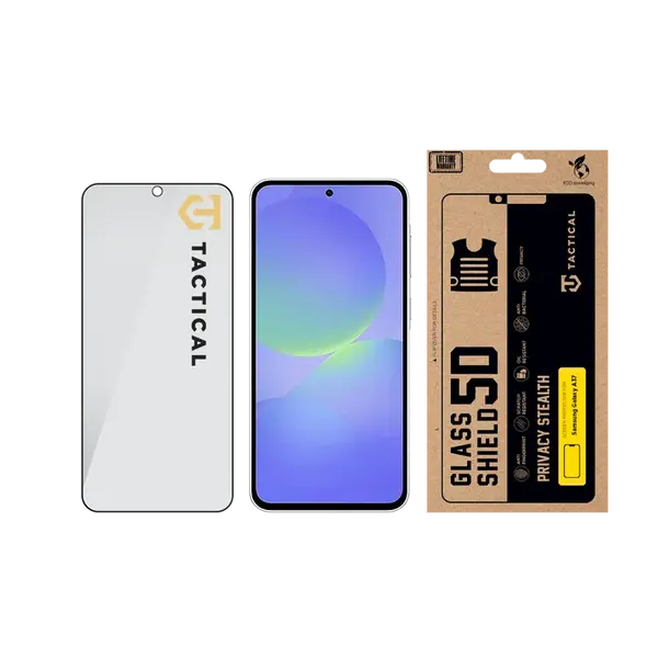 Ochranné sklo Tactical Glass Shield Privacy Stealth 5D pro Samsung Galaxy A37, černá