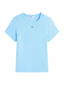 Tommy Jeans Tričko 'ESSENTIAL'  pastelovo modrá