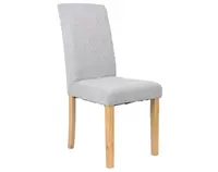 Jedálenská stolička s prešitím Kiki, svetlo šedá látka%