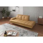 Sit & More LENOŠKA, textil, kůže, curry žlutá