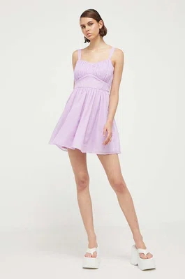 Šaty Abercrombie & Fitch fialová barva, mini