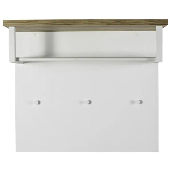 Carryhome ŠATNÍ PANEL, vysoce lesklá bílá, barvy dubu, 82/71/35 cm