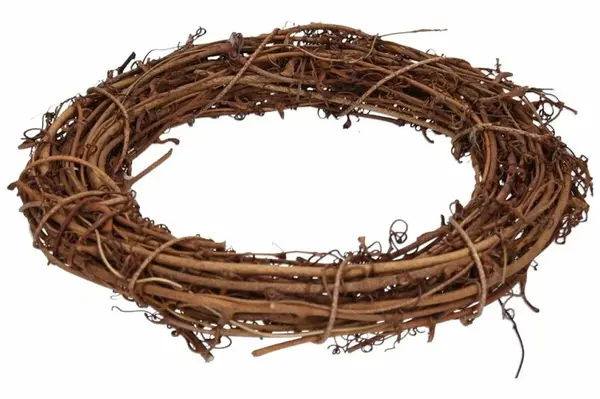 Věnec W045047 dekorační z ratanu průměr 20 cm