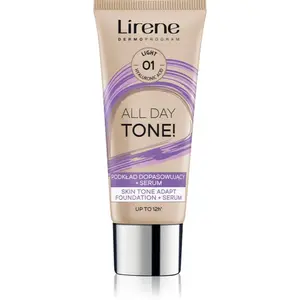 Lirene ALL DAY TONE! hydratačný make-up pre žiarivý vzhľad pleti odtieň 01 Light 30 ml