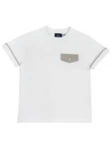 Chicco Tričko  žltohnedá / biela