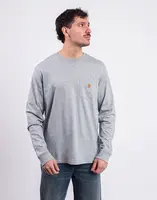 Tričko Carhartt WIP L/S Pocket T-Shirt Grey Heather