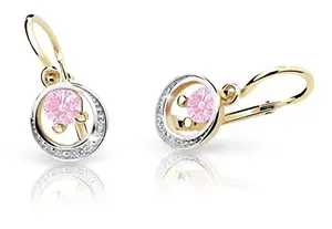 Cutie Jewellery Zlaté dětské náušnice C1997-10-X-1 růžová