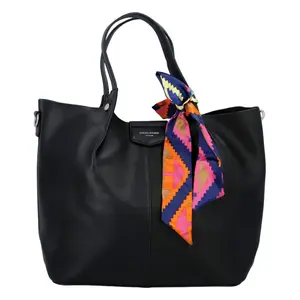 Praktická dámská koženková kabelka Claude černá