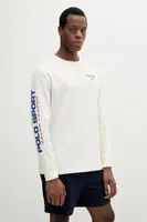 Bavlněné tričko s dlouhým rukávem Polo Ralph Lauren černá barva, s aplikací