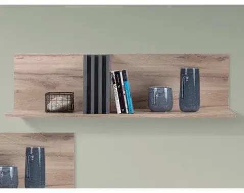 Nástěnná police Ancona, 110 cm, dub estana/antracit