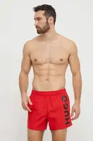 Plavkové šortky HUGO ABAS červená barva, 50513979