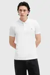 Bavlněné polo tričko AllSaints REFORM bílá barva, M075PB