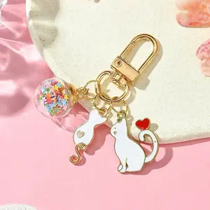 Cat Alloy Enamel Pendant Decoration