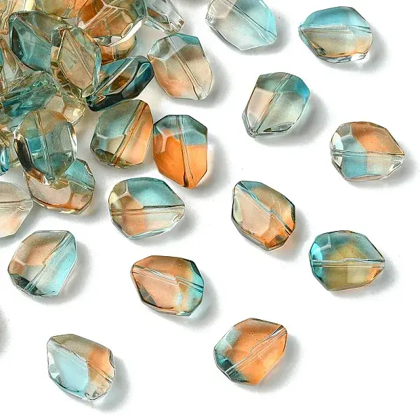 50Pcs Transparent Spray Paint Glass Beads