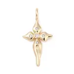 Brass Pave Clear Cubic Zirconia Pendants