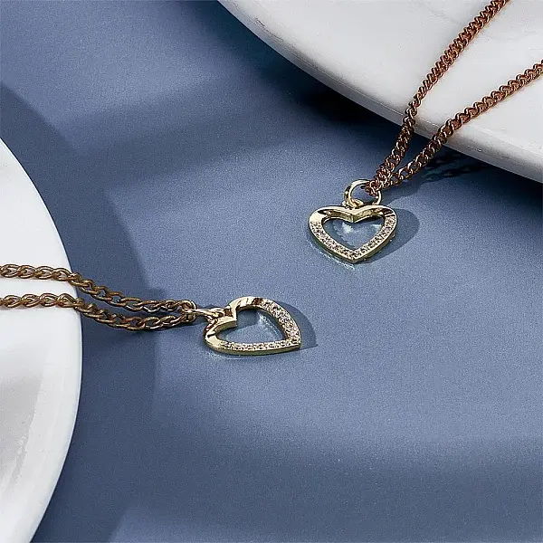 2Pcs Long-Lasting Plated Brass Micro Pave Cubic Zirconia Charms