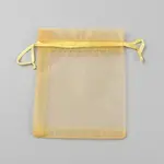 Rectangle Organza Drawstring Gift Bags with Ribbon