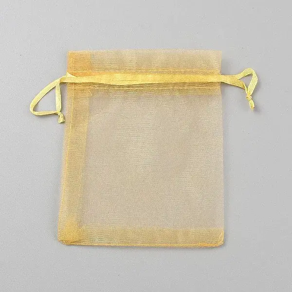 Rectangle Organza Drawstring Gift Bags with Ribbon