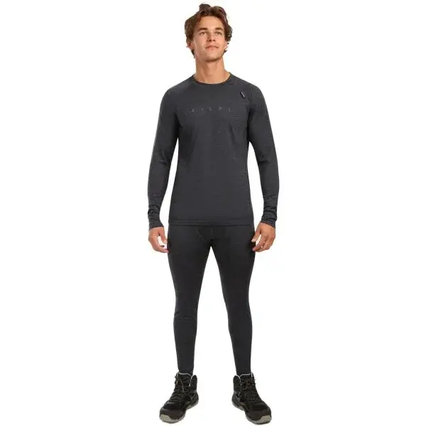 KILPI MAVORA TOP Pánske termo tričko z MERINO WOOL, čierna, veľkosť XXXL