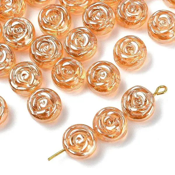 30Pcs Electroplate Glass Beads