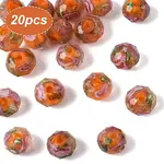 20Pcs Handmade Gold Sand Lampwork Beads