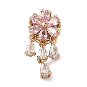 Brass Micro Pave Cubic Zirconia Pendants