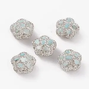 Handmade Polymer Clay Rhinestone Beads