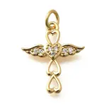 Brass Micro Pave Cubic Zirconia Pendants