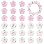 30Pcs 2 Colors Handmade Lampwork Beads