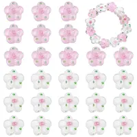 30Pcs 2 Colors Handmade Lampwork Beads