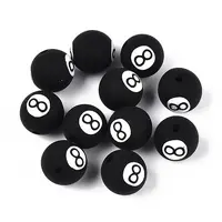 Handmade 8 Ball Polymer Clay Beads