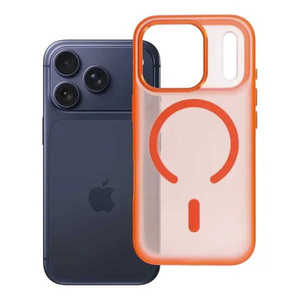 Zadní kryt FLEXLINE MAG COVER Case compatible with MagSafe pro Apple iPhone 17 Pro, oranžová