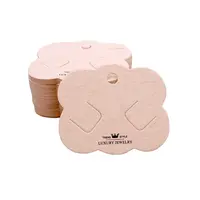 100Pcs Paper Hair Clip Display Cards