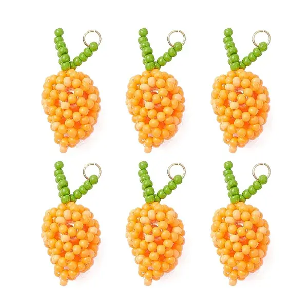Glass Seed Beaded Mango Pendants