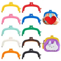 10Pcs 10 Colors Plastic Kiss Lock Purse Frames