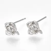 Brass Cubic Zirconia Stud Earring Findings