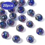 20Pcs Handmade Gold Sand Lampwork Beads
