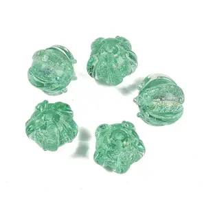 Handmade Gold Foil Lampwork Glass Beads