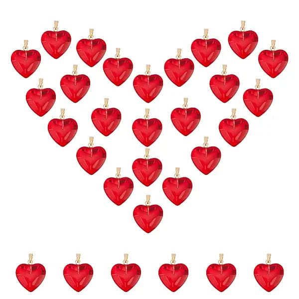 Transparent Spray Painted Glass Pendants