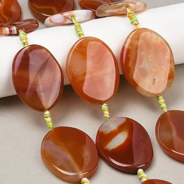 Natural Banded Agate Beads Strands