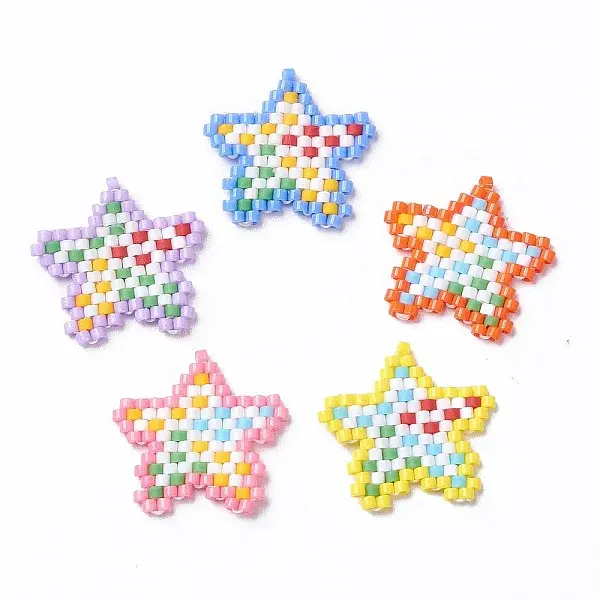 5Pcs 5 Color Handmade MIYUKI Japanese Seed Loom Pattern Seed Beads