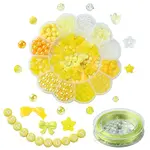 DIY Round Bowknot Flower Acrylic Beads Bracelets Jewelry Kits