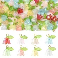 50Pcs Transparent Acrylic Pendants
