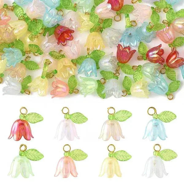 50Pcs Transparent Acrylic Pendants