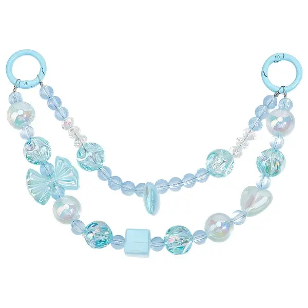 2Pcs Bowknot Heart Plastic Pendant Decorations