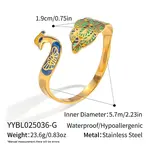 304 Stainless Steel Enamel Cuff Bangles for Women