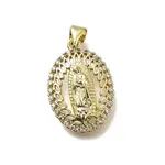 Brass Micro Pave Cubic Zirconia Pendants