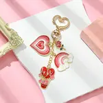 Heart Hot Air Balloon Alloy Enamel Pendant Decoration