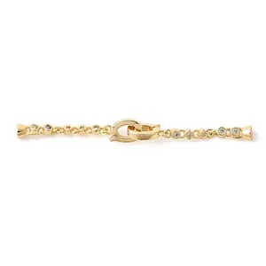 Brass Micro Pave Clear Cubic Zirconia Fold Over Clasps