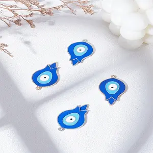 4Pcs 2 Colors Alloy Enamel Pendants